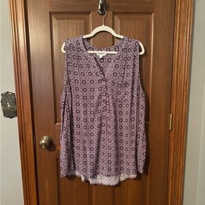 EUC Market and Spruce sleeveless blouse 2X
